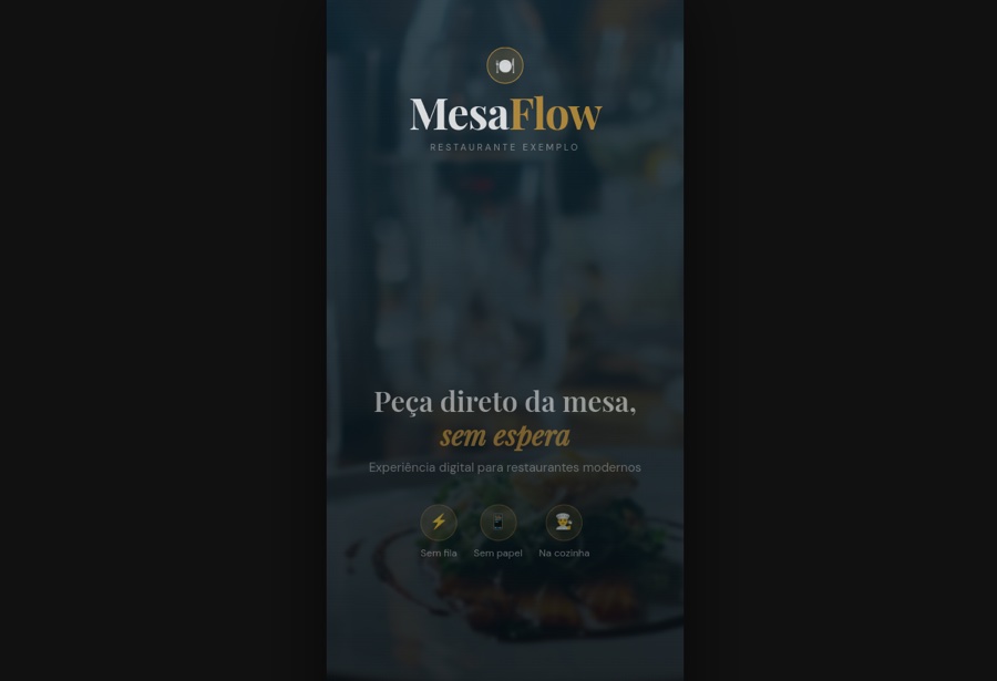 MesaFlow — app de pedidos para restaurante
